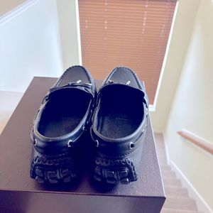 Black LV drivers moccasin for men